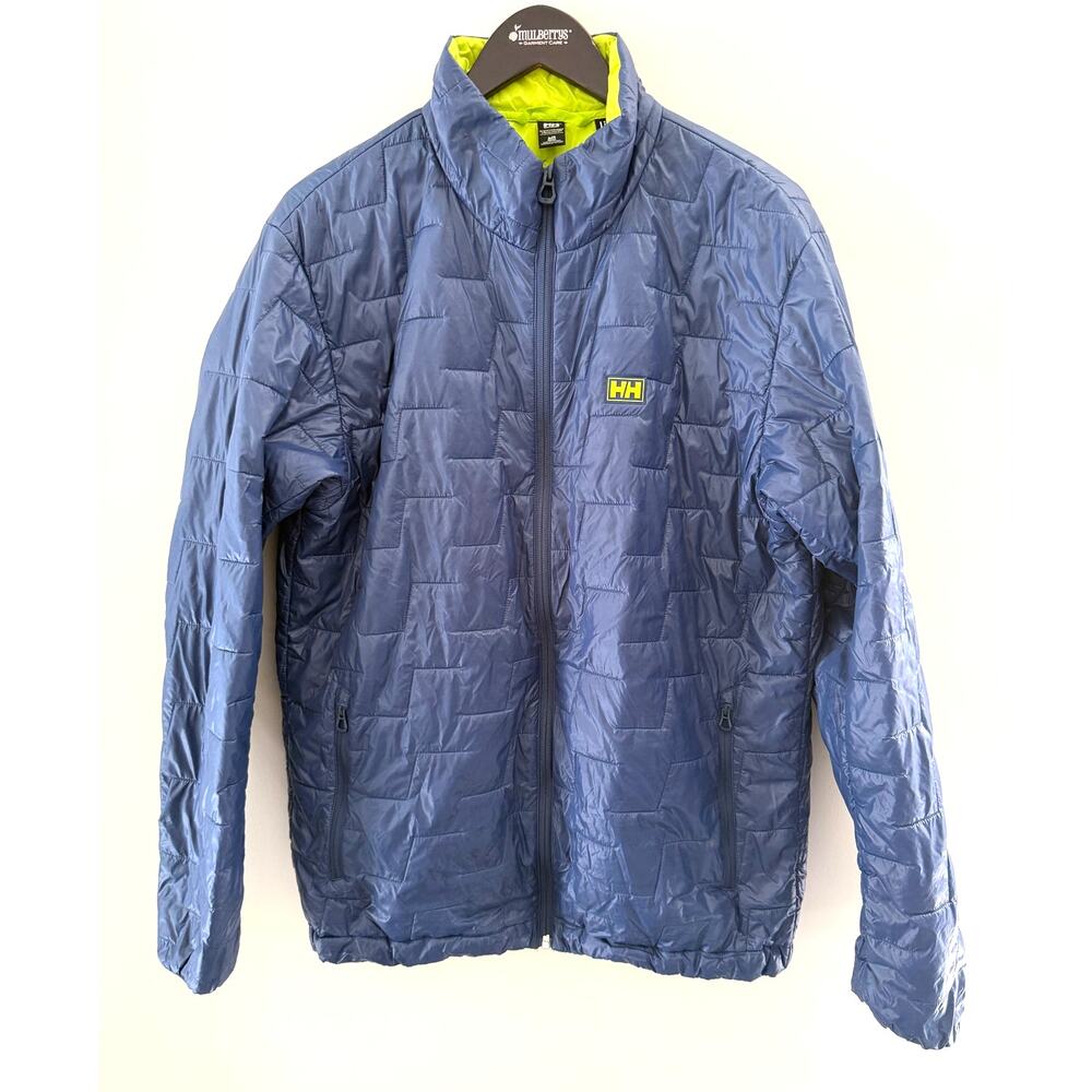 Helly Hansen Lifaloft Primaloft Puffer Jacket Blue Green Mens Large